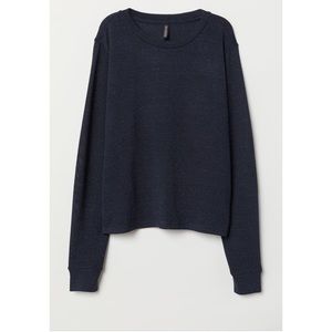 *HP* H&M Navy Blue Glittery Metallic Pullover Sweater - Size M